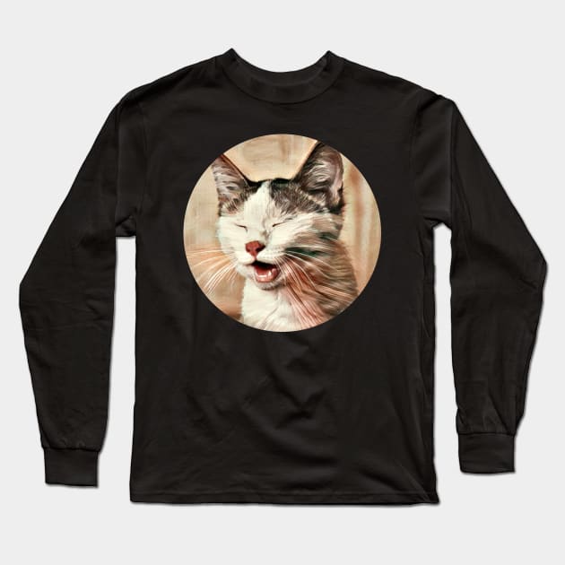 Four-Legged floppy cat Long Sleeve T-Shirt by GoranDesign